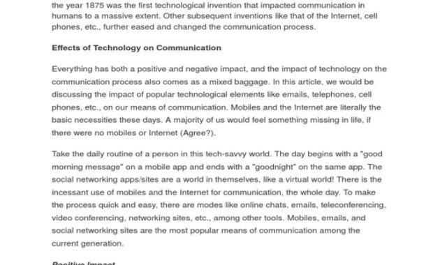 Die Bedeutung Der Kommunikationstechnologie In Der Heutigen Welt